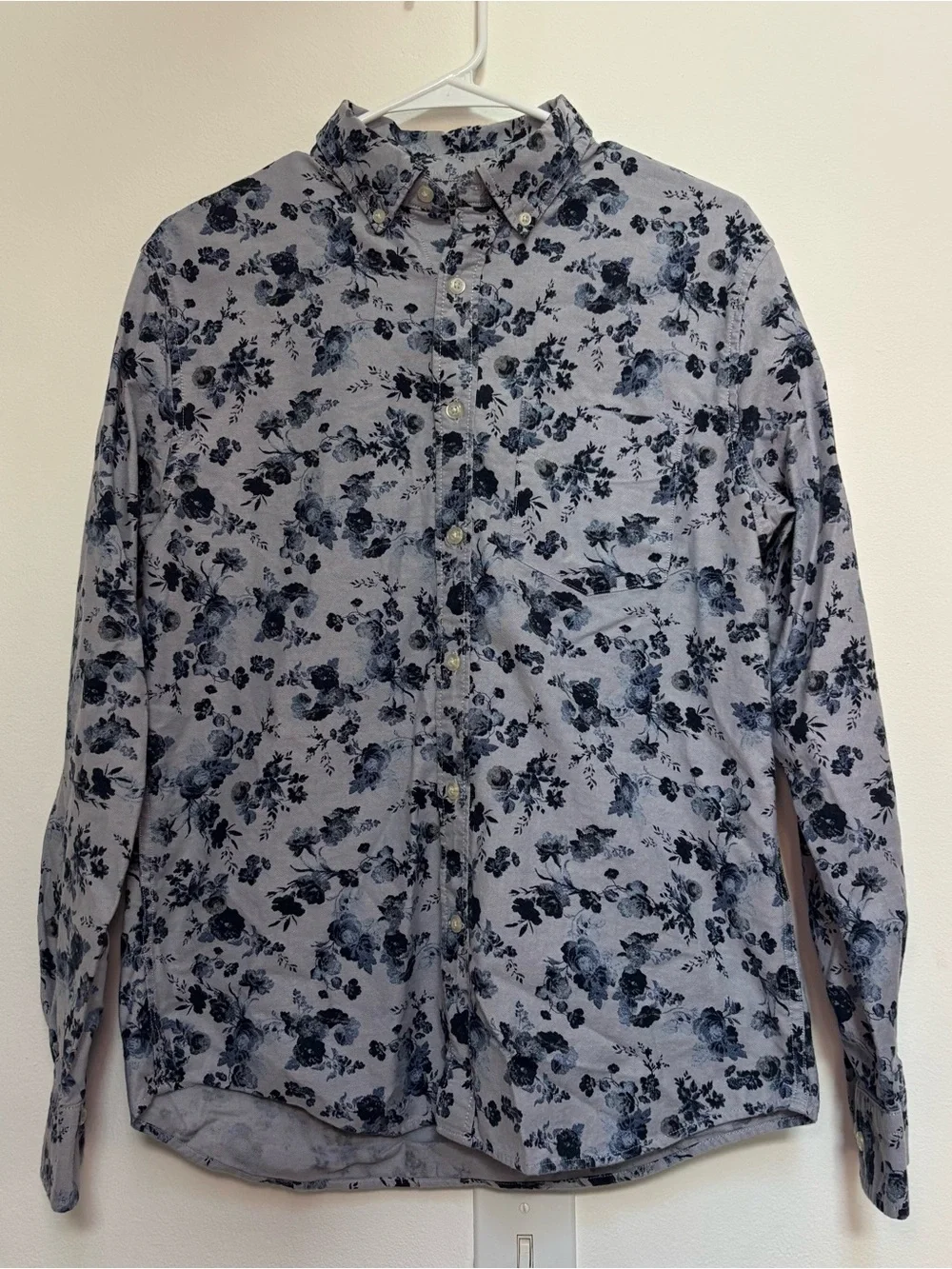 Banana Republic Men's Long-Sleeve Floral Button-Down Shirt